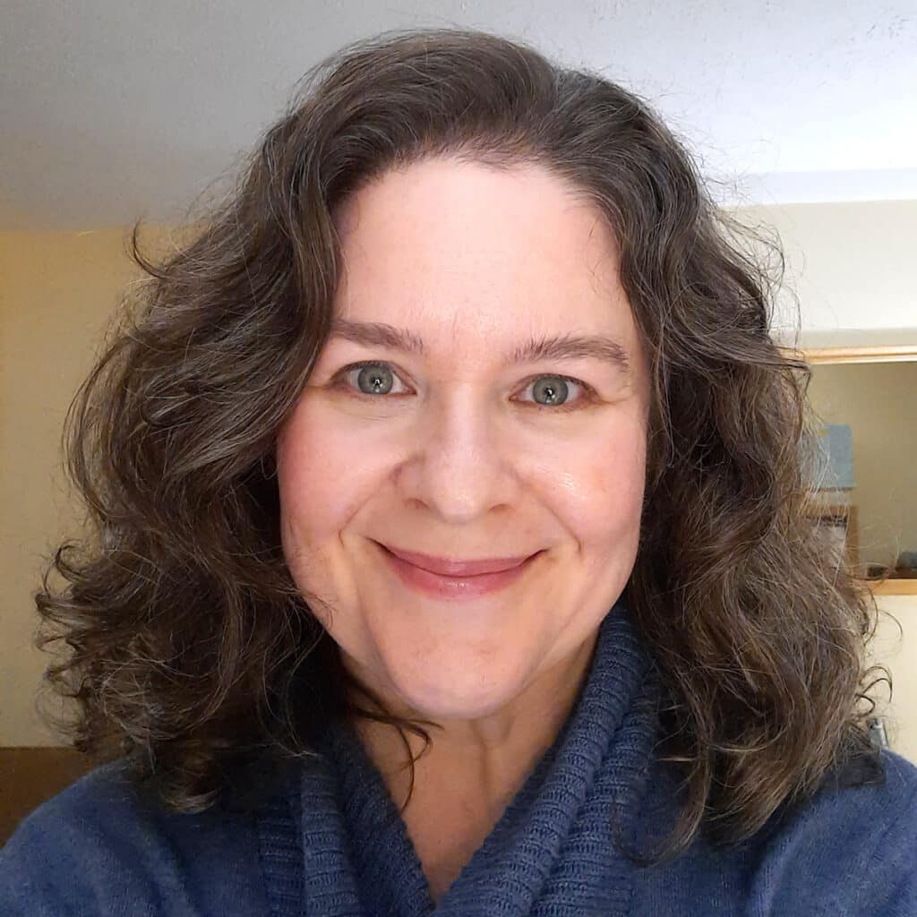 Beth Whitney Maine artist in her studio